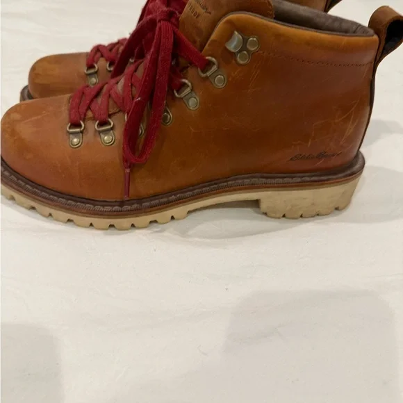 Eddie Bauer Woman Brown Leather Hiking Boots - Picture 5 of 8